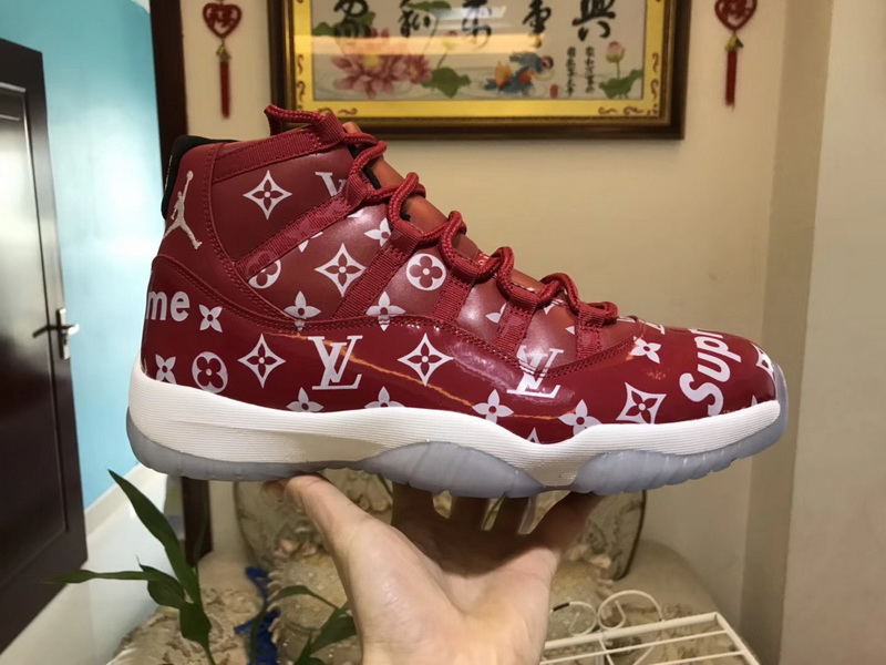 Authentic Air Jordan 11 X Superme X Louis Vuitton